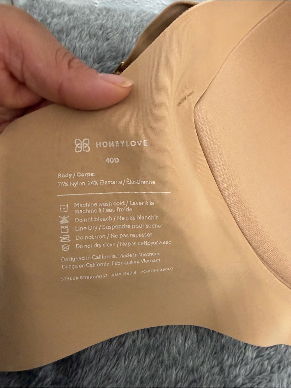 Honeylove bundle Nude/Beige Smooth Padded Strapless Bra size 40D - Picture 4 of 6